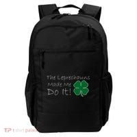 The Leprechauns Made Me Do It Funny Irish Backpack thumb 0
