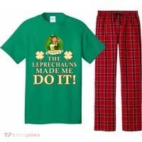 The Leprechauns Made Me Do It Funny Irish St Patrick's Day Pajama Set thumb 0