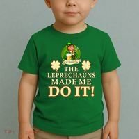The Leprechauns Made Me Do It Funny Irish St Patrick's Day Toddler T-Shirt thumb 2