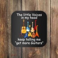 The Little Voices In My Head Say Get More Guitars Coaster thumb 0
