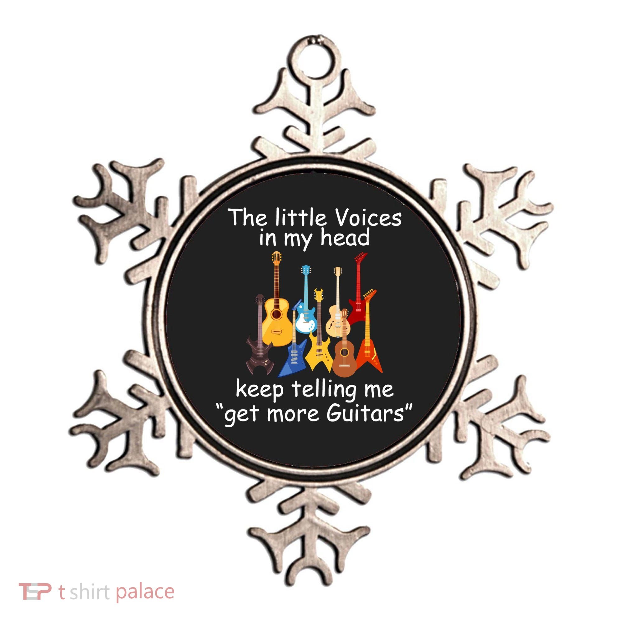 The Little Voices In My Head Say Get More Guitars Ornament