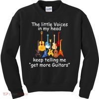 The Little Voices In My Head Say Get More Guitars Kids Sweatshirt thumb 0
