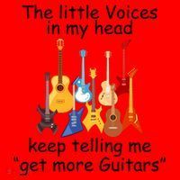 The Little Voices In My Head Say Get More Guitars Santa Hat thumb 1