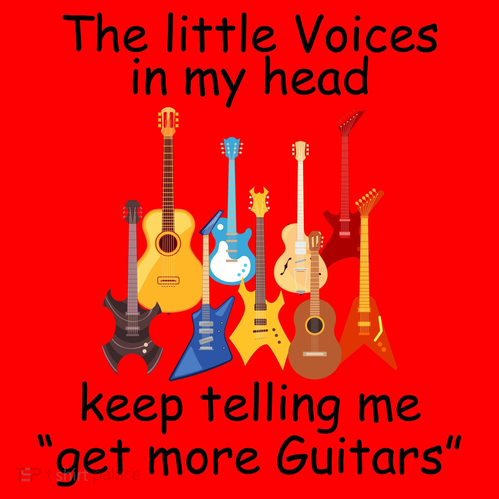 The Little Voices In My Head Say Get More Guitars Santa Hat
