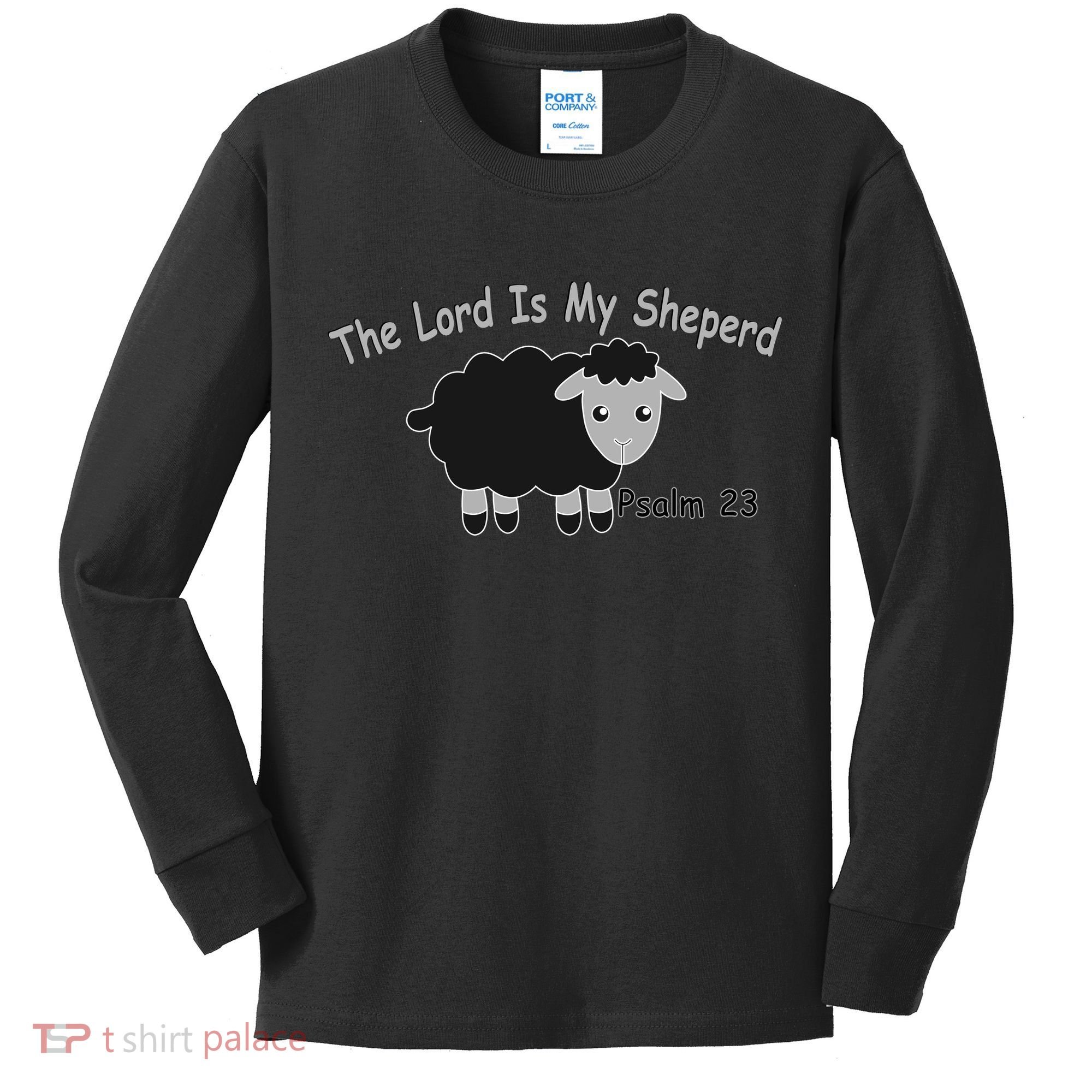 The Lord Is My Shepherd Kids Long Sleeve Shirt