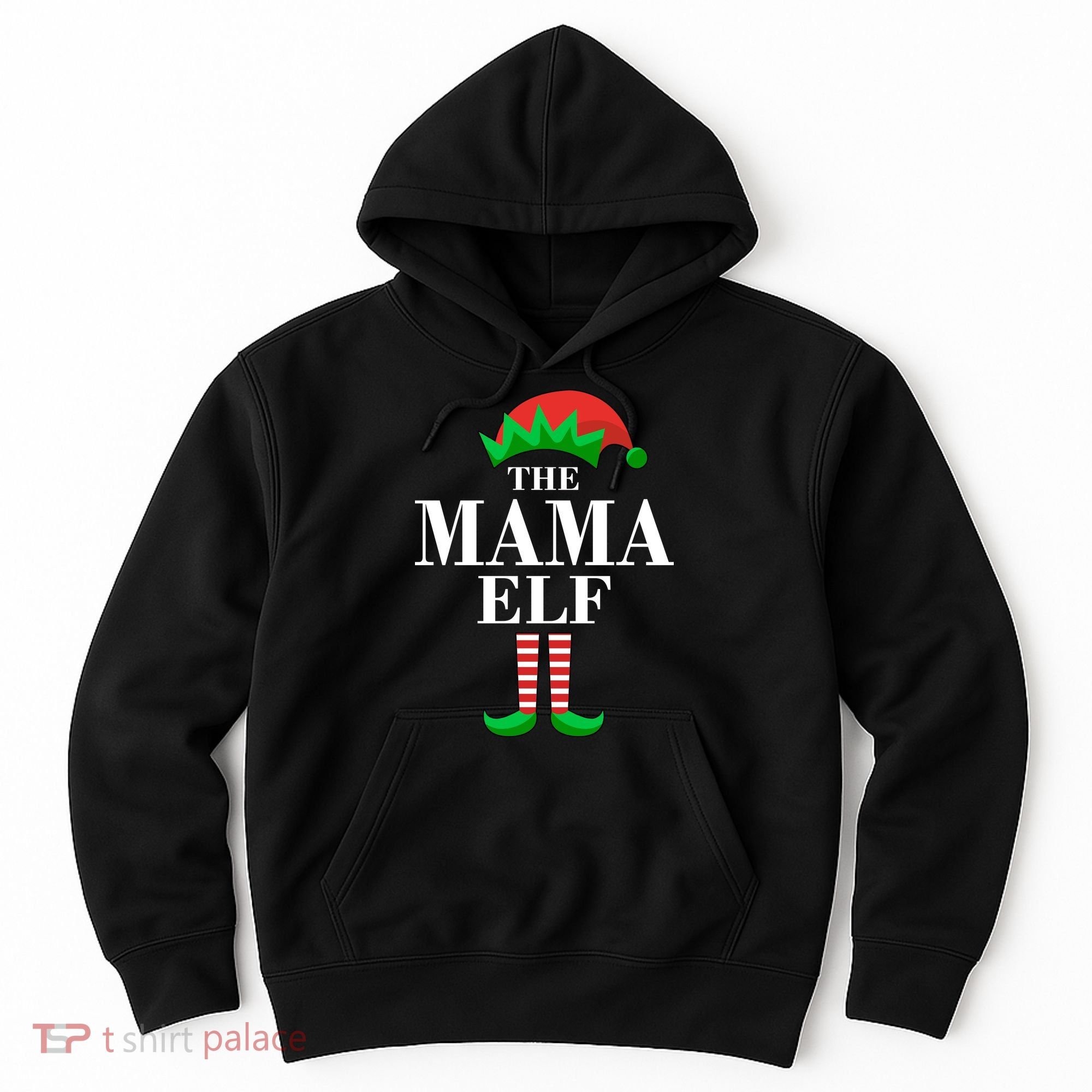 The Mama Elf Family Matching Christmas Hoodie