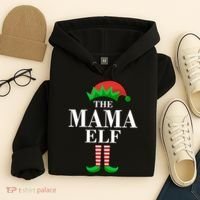 The Mama Elf Family Matching Christmas Hoodie thumb 4