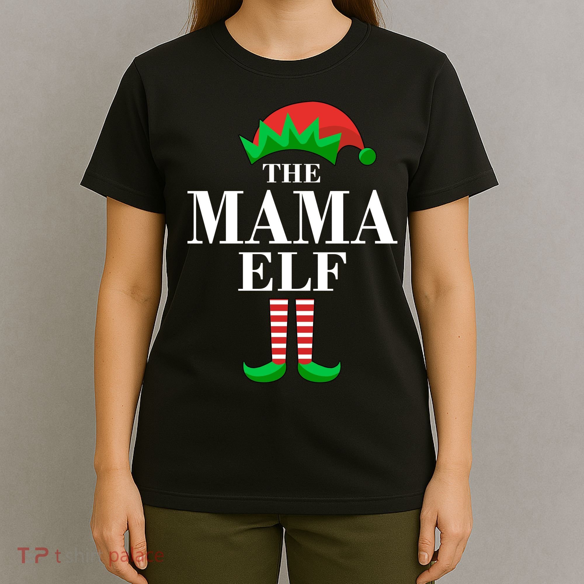 The Mama Elf Family Matching Christmas T-Shirt