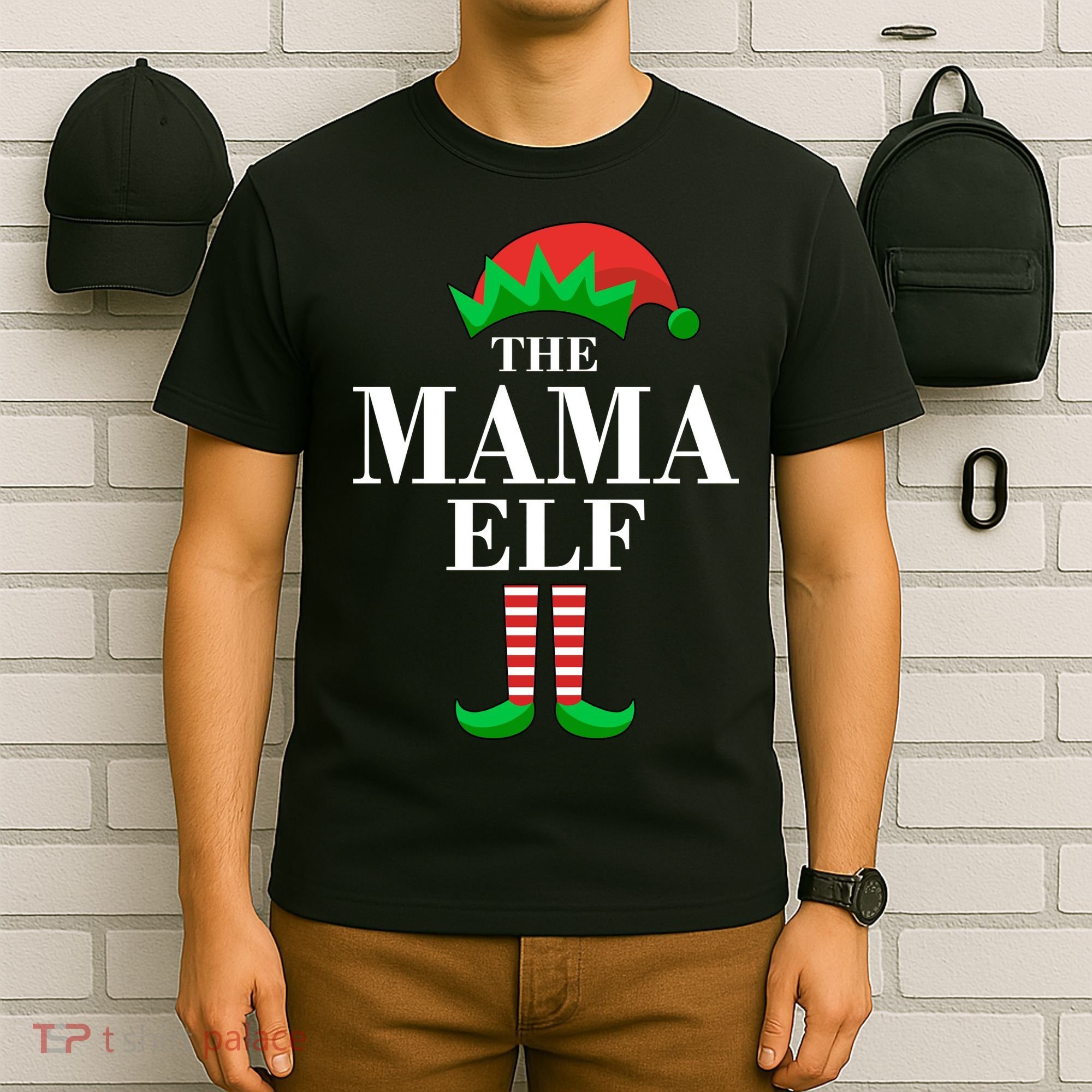 The Mama Elf Family Matching Christmas T-Shirt