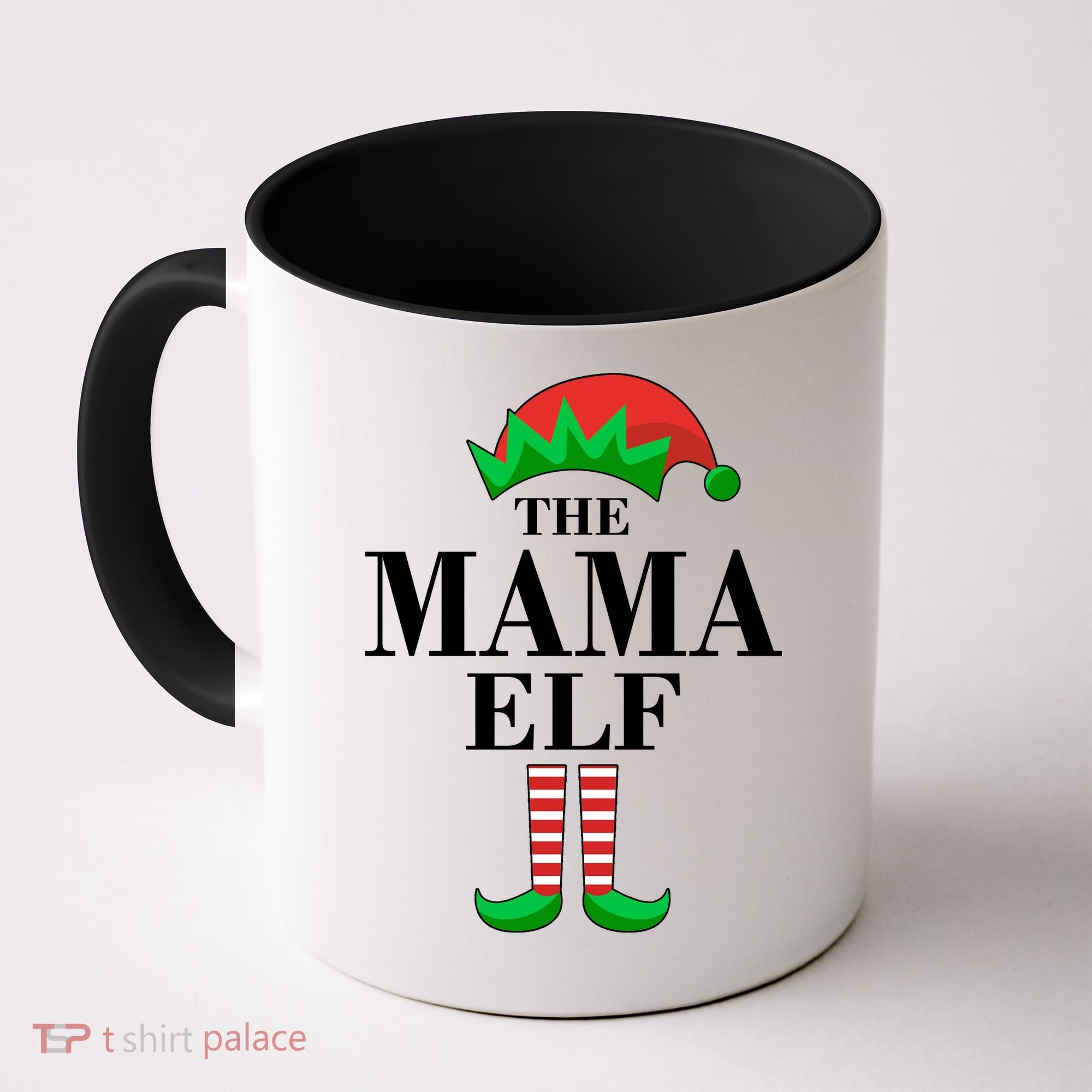 The Mama Elf Family Matching Christmas Coffee Mug
