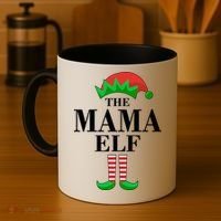 The Mama Elf Family Matching Christmas Coffee Mug thumb 4