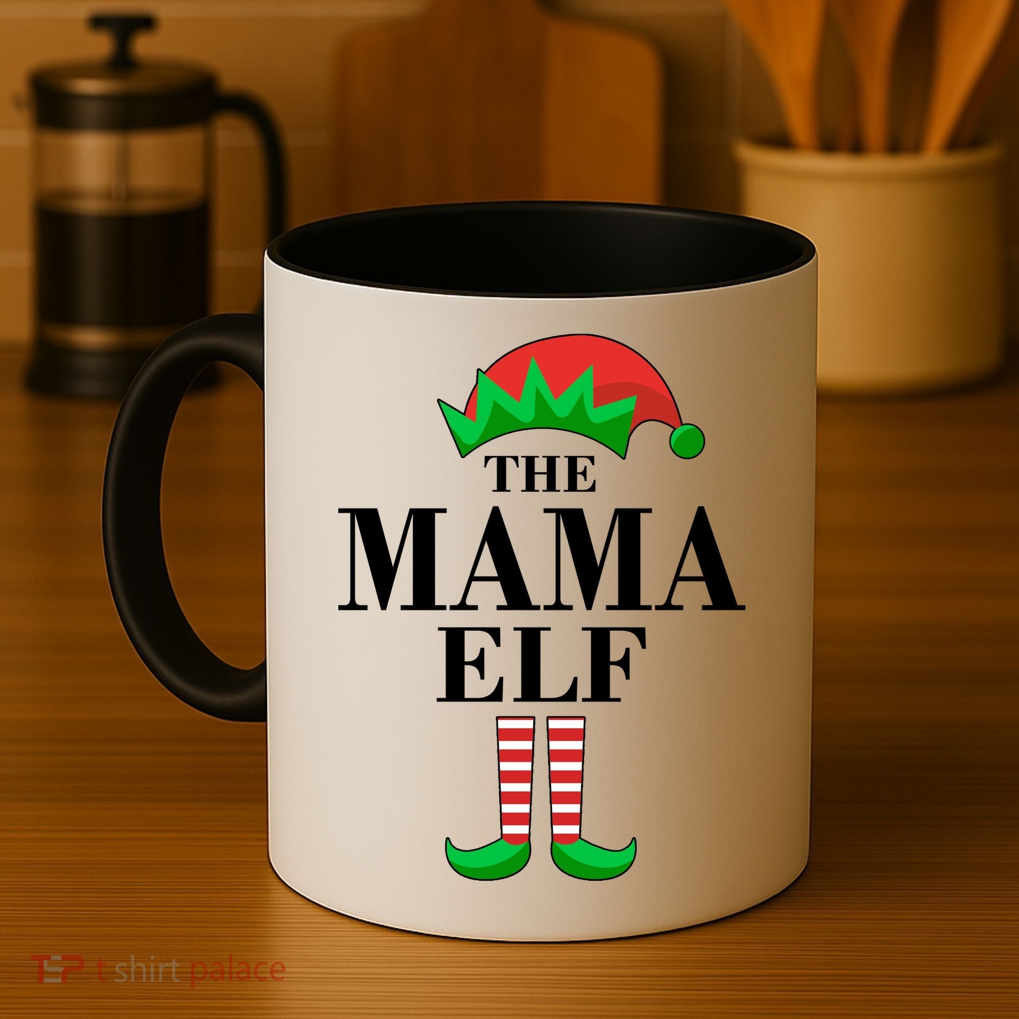 The Mama Elf Family Matching Christmas Coffee Mug