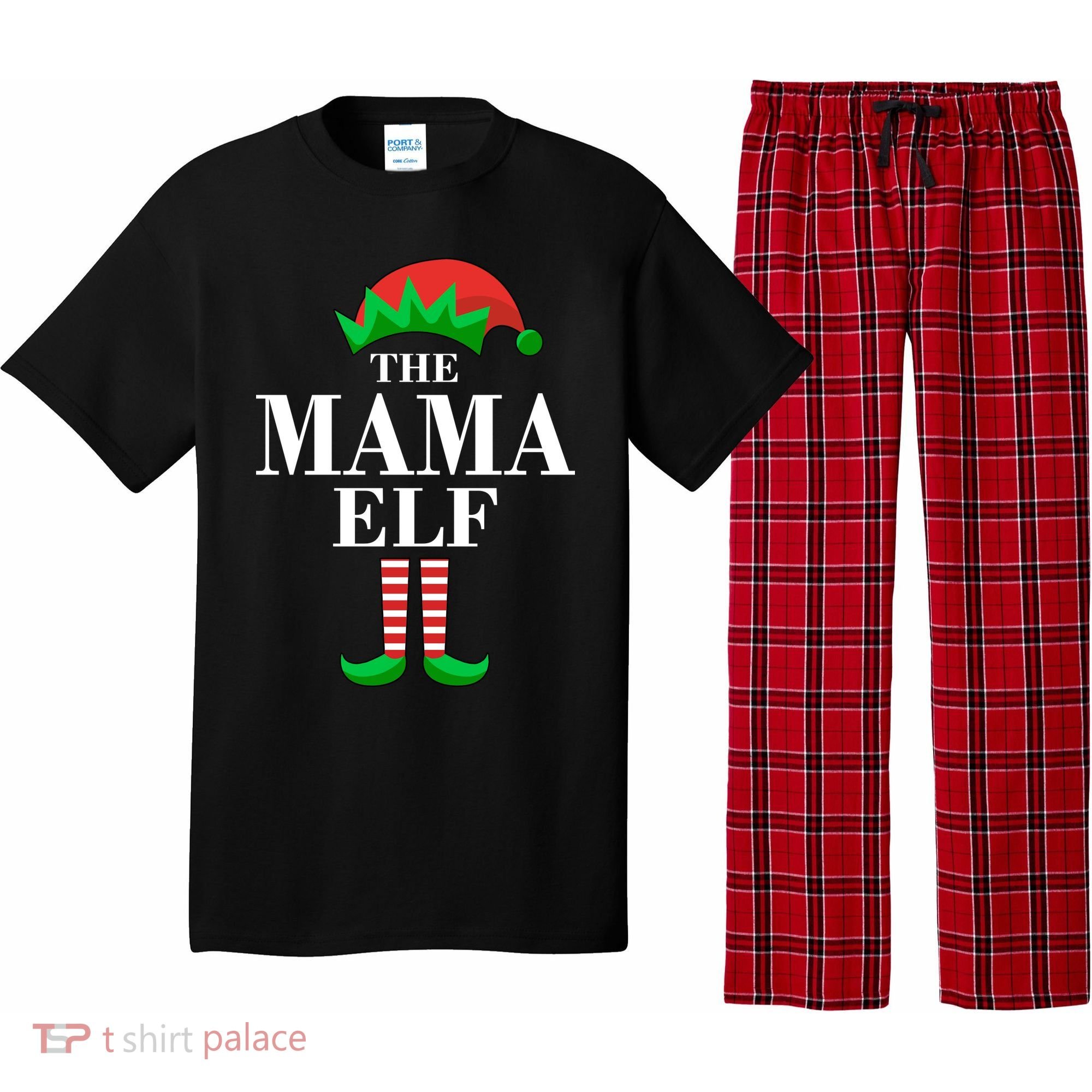 The Mama Elf Family Matching Christmas Pajama Set
