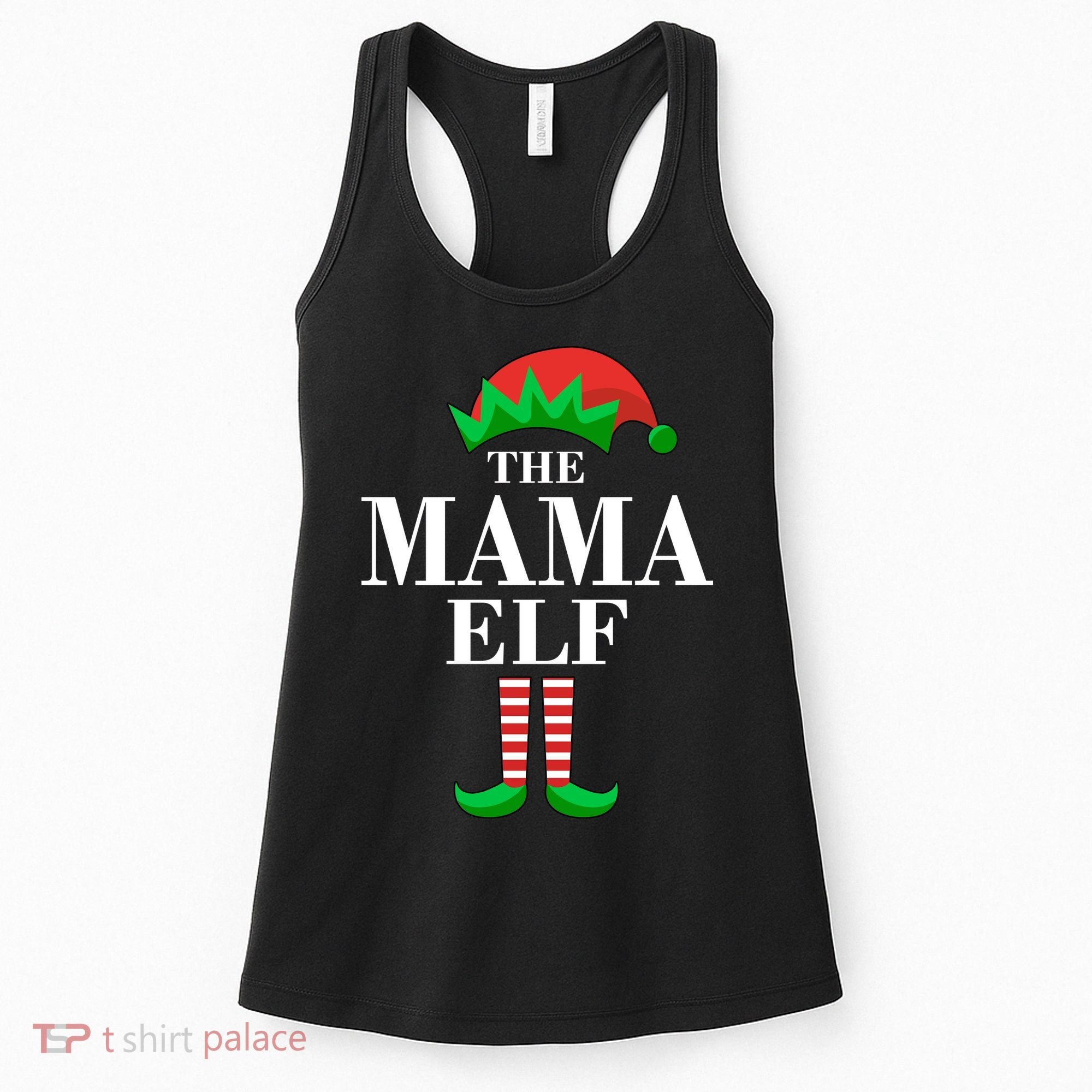 The Mama Elf Family Matching Christmas Women's Tank Top