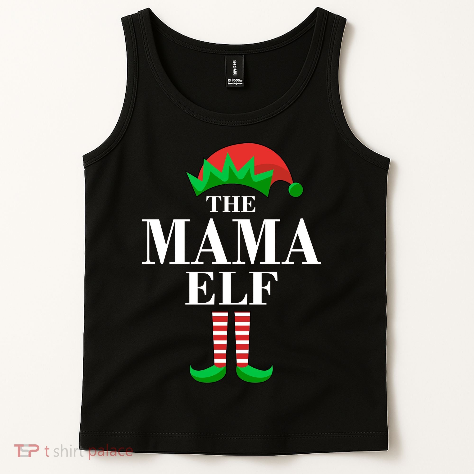 The Mama Elf Family Matching Christmas Tank Top