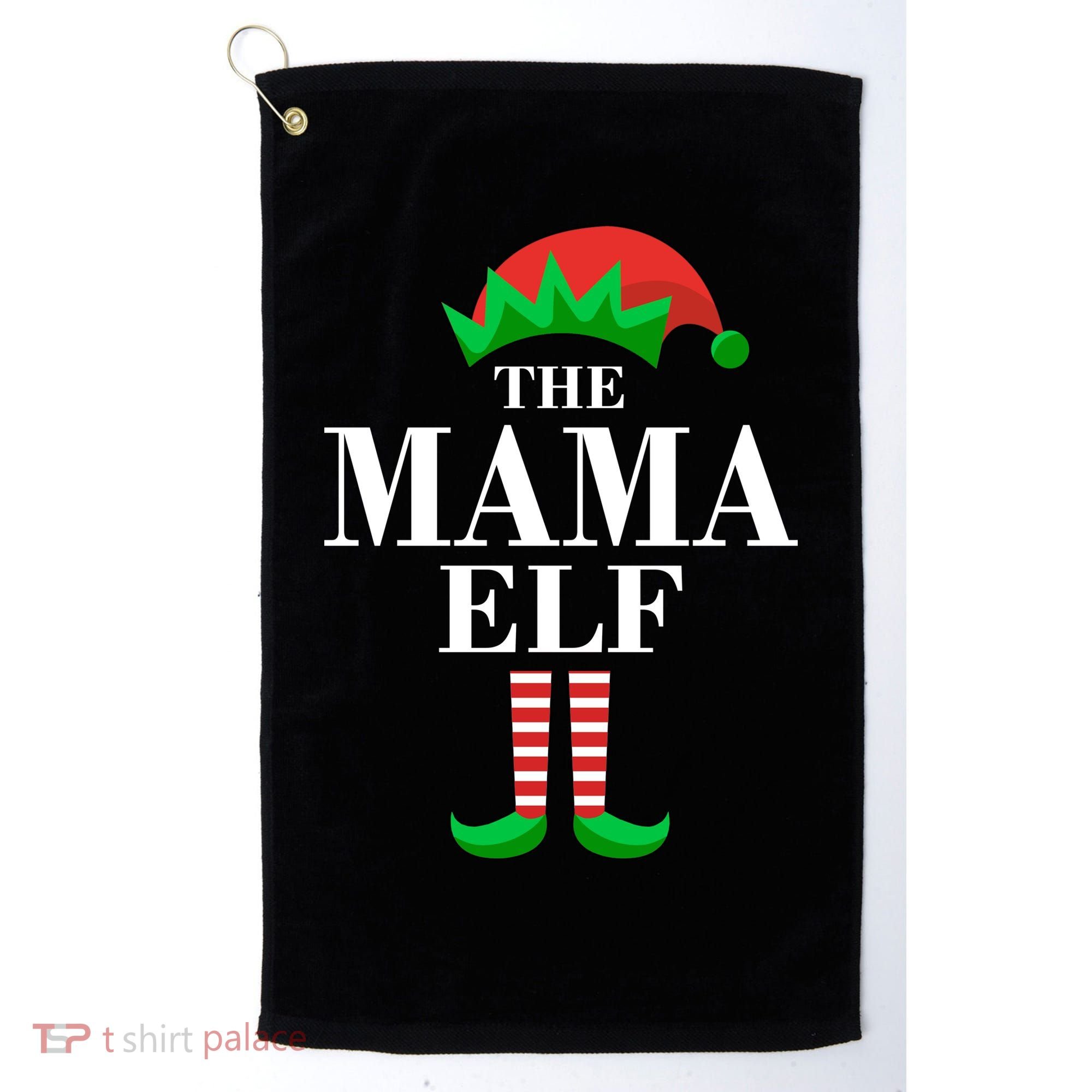 The Mama Elf Family Matching Christmas Golf Towel