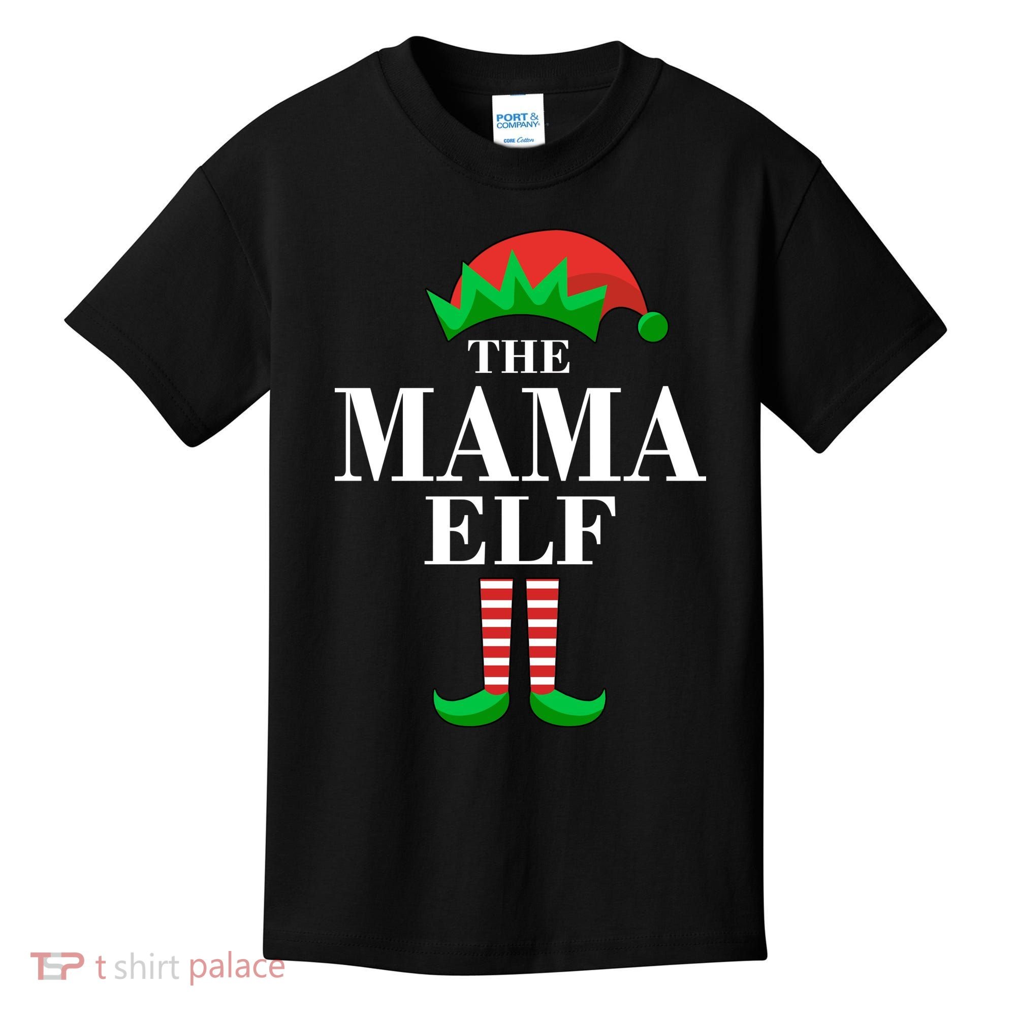The Mama Elf Family Matching Christmas Kids T-Shirt