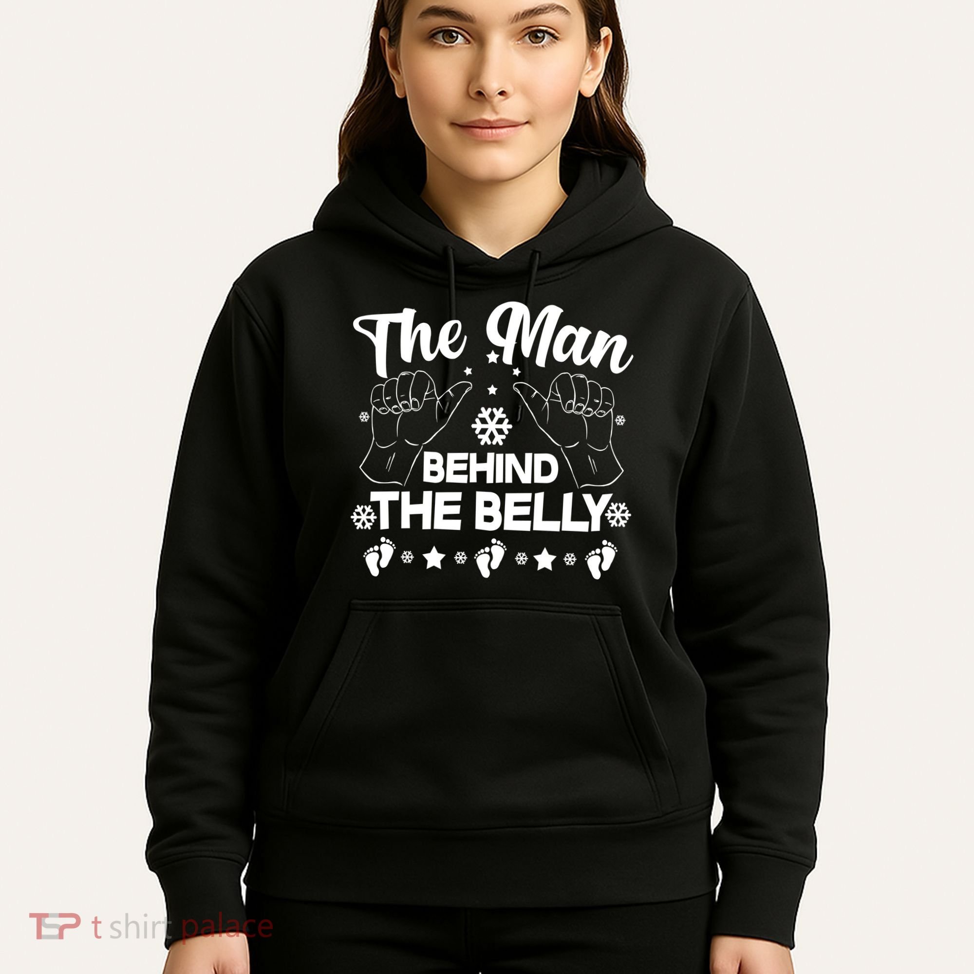 The Man Behind The Belly New Dad Hoodie