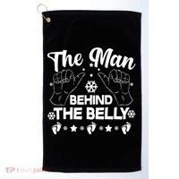 The Man Behind The Belly New Dad Golf Towel thumb 0