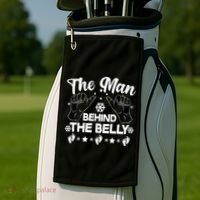 The Man Behind The Belly New Dad Golf Towel thumb 2
