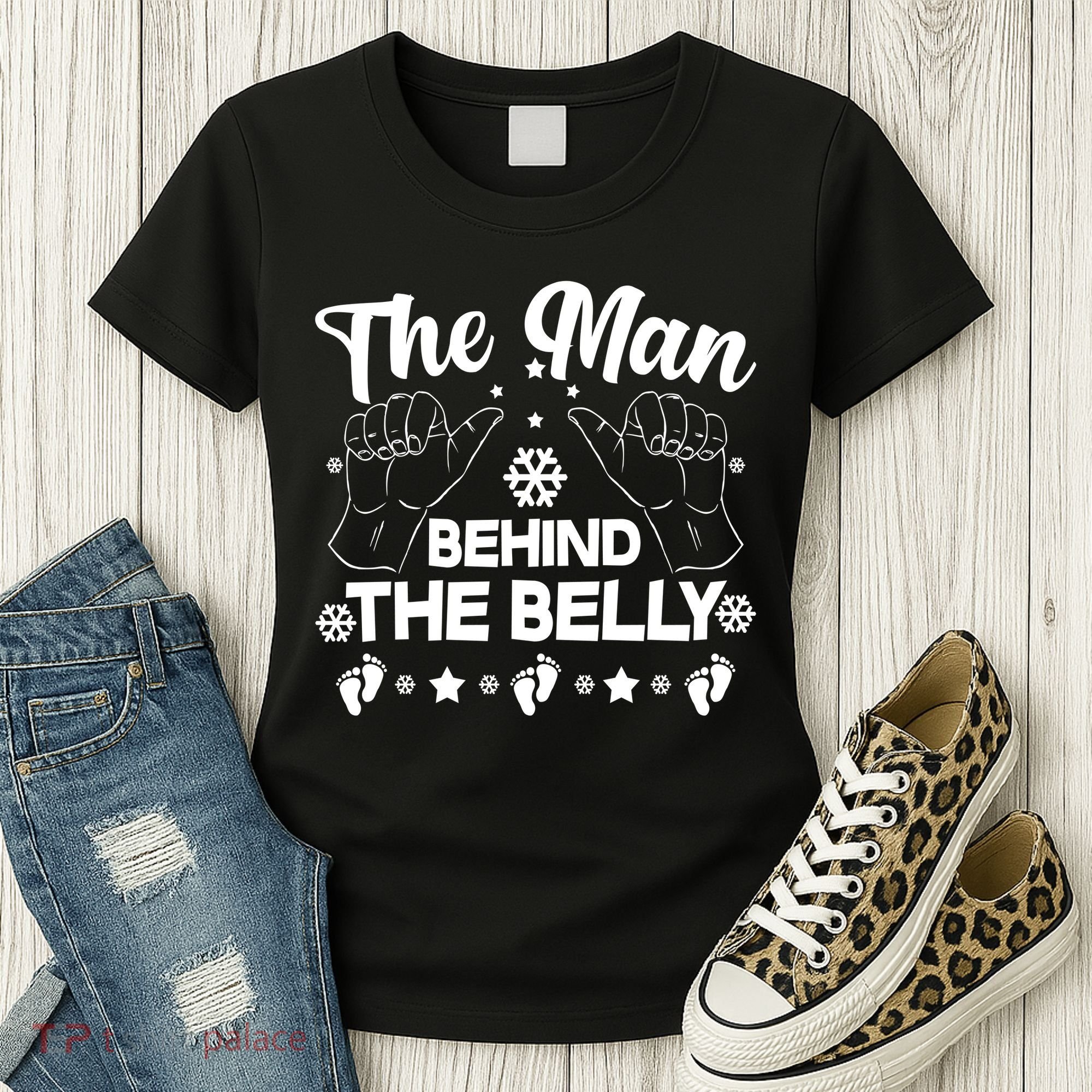 The Man Behind The Belly New Dad Women's T-Shirt