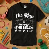 The Man Behind The Belly New Dad Kids T-Shirt thumb 3