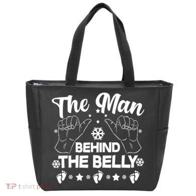 The Man Behind The Belly New Dad Tote Bag