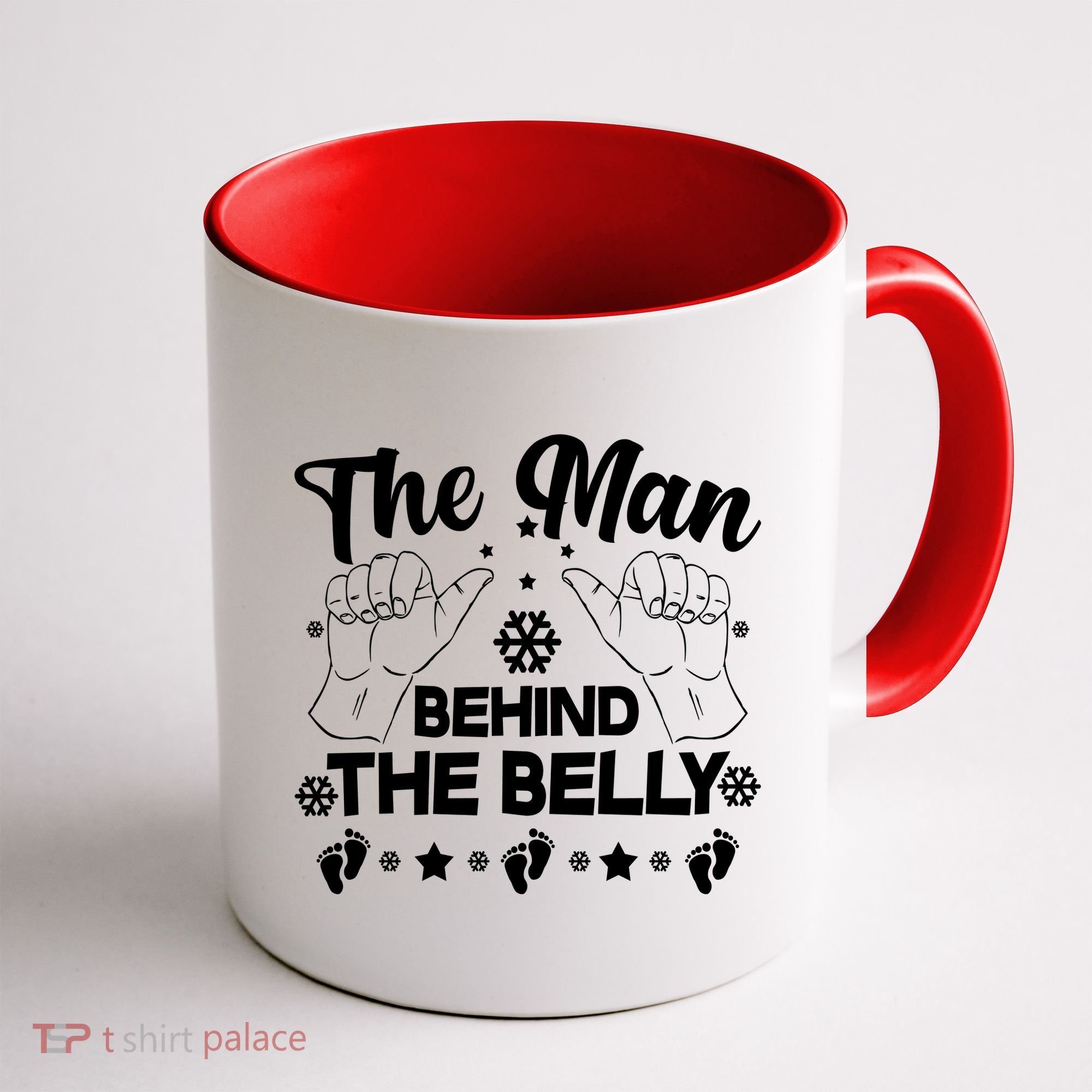 The Man Behind The Belly New Dad Coffee Mug