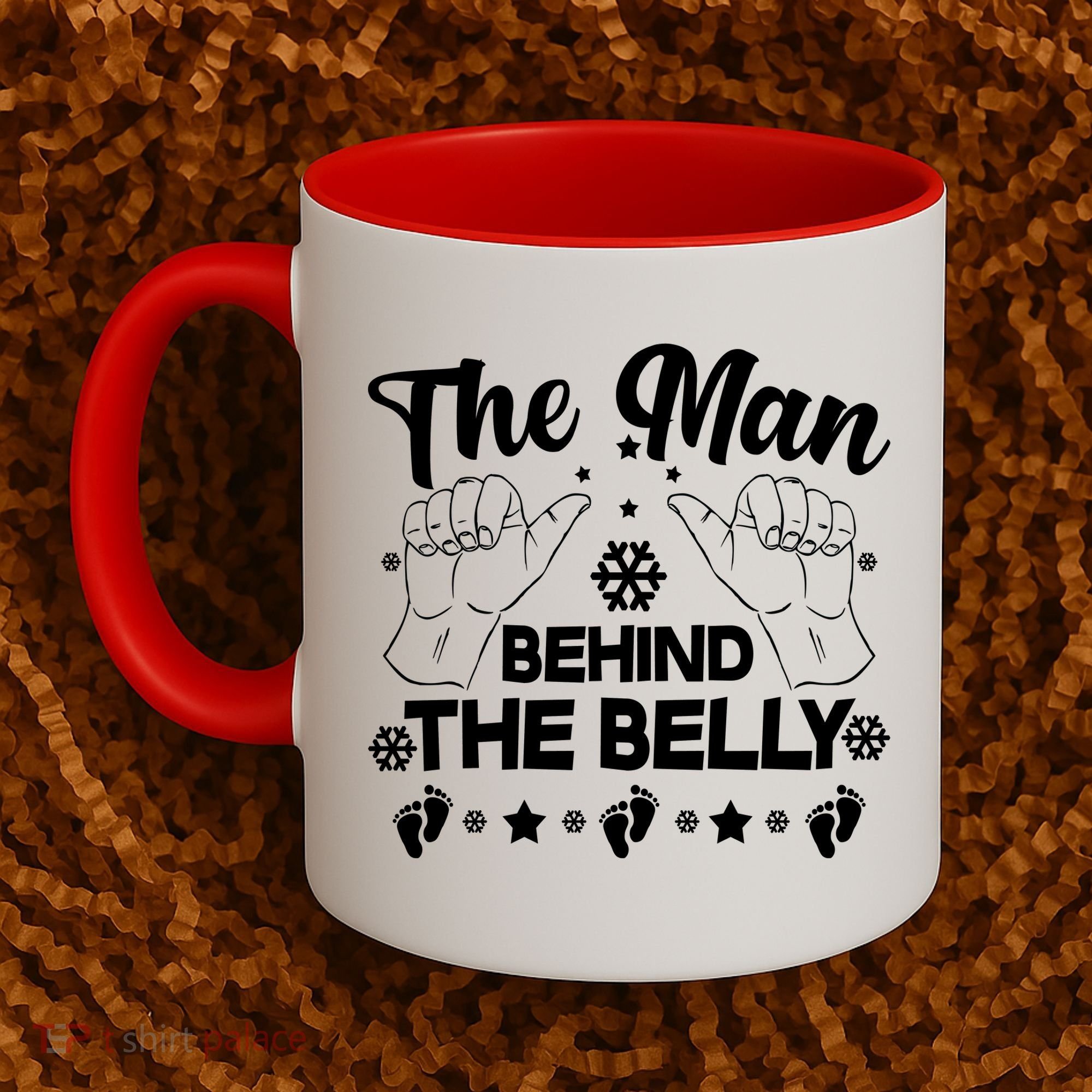 The Man Behind The Belly New Dad Coffee Mug