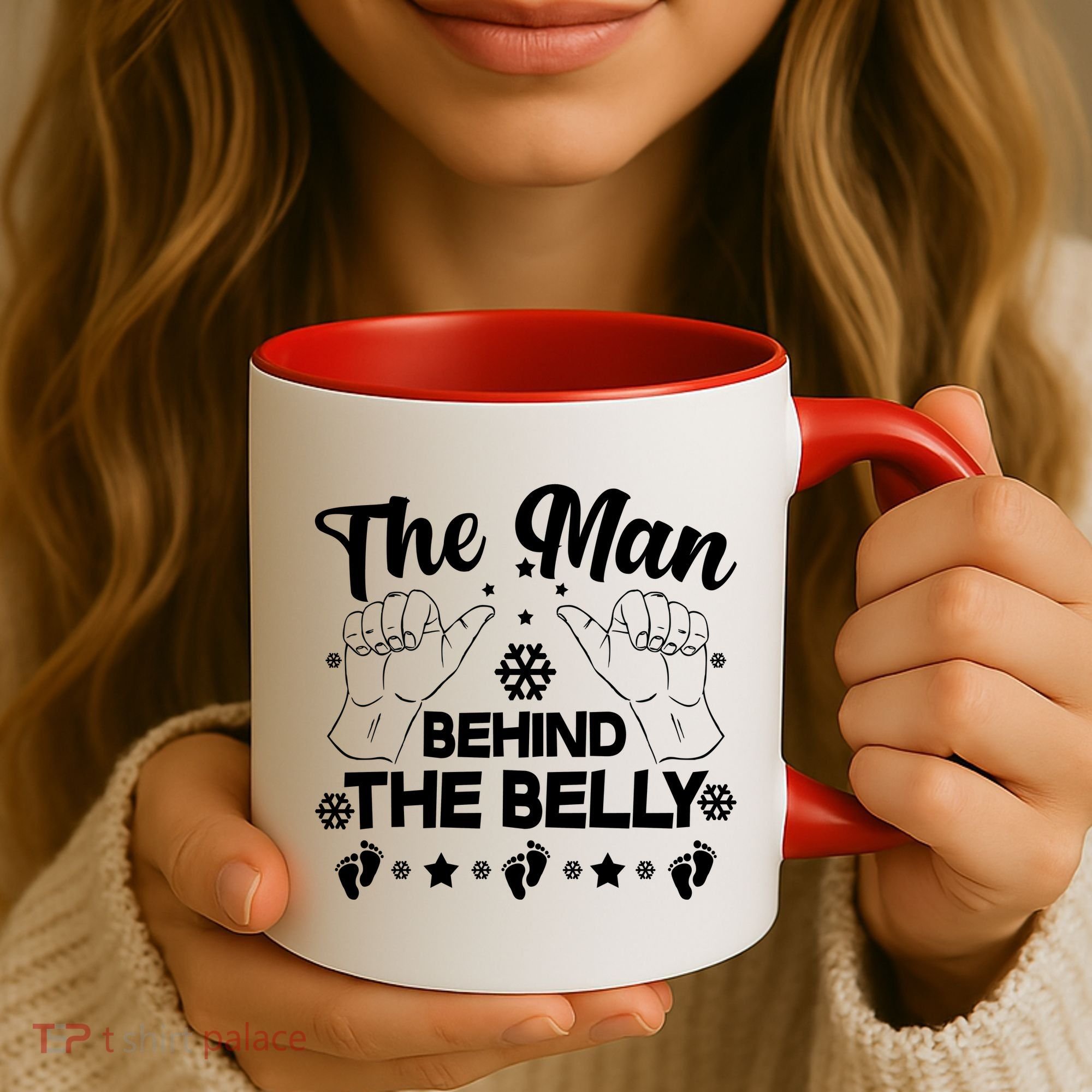 The Man Behind The Belly New Dad Coffee Mug