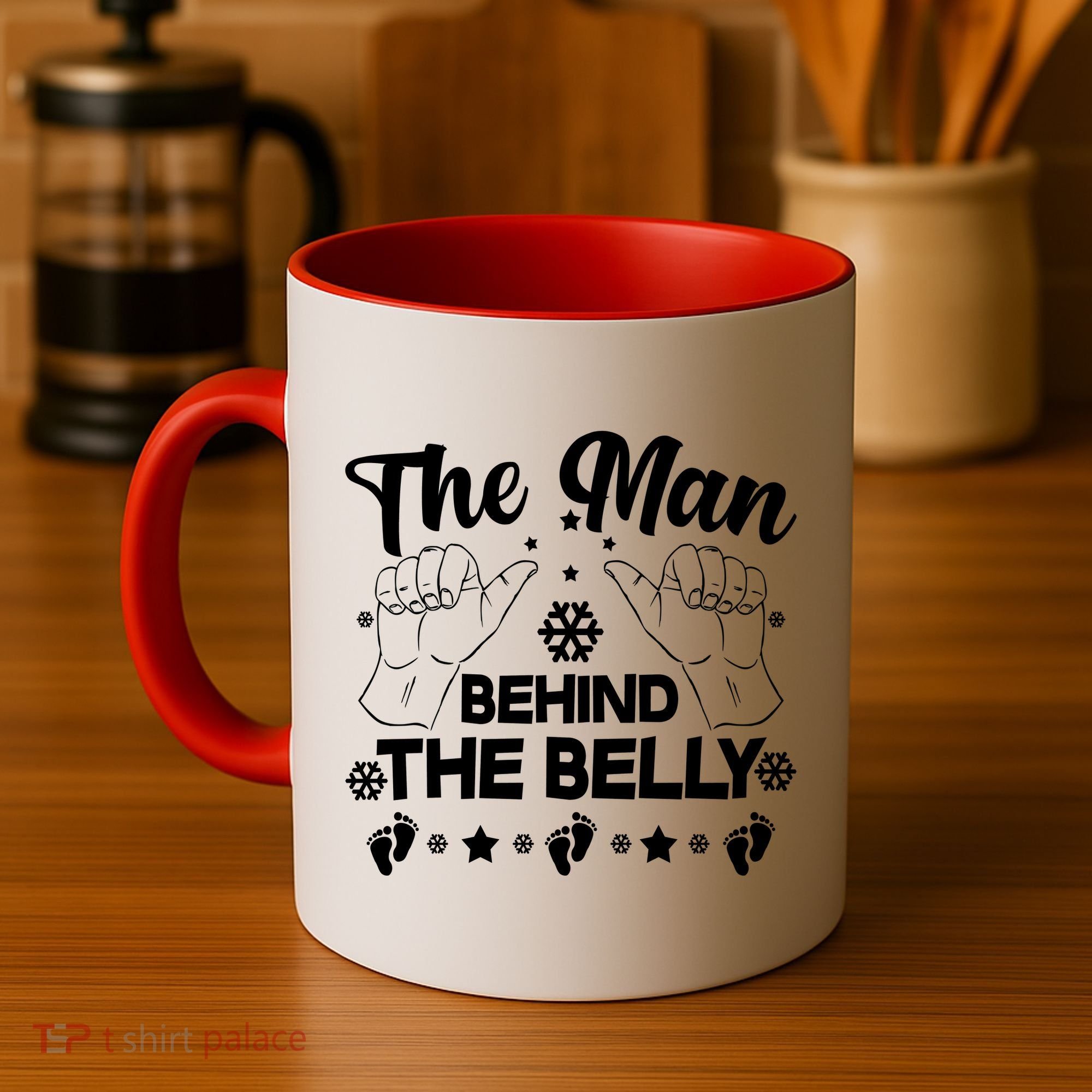 The Man Behind The Belly New Dad Coffee Mug