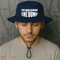 The Man Behind the Bump Pregnant Wife Daddy Bucket Hat thumb 2
