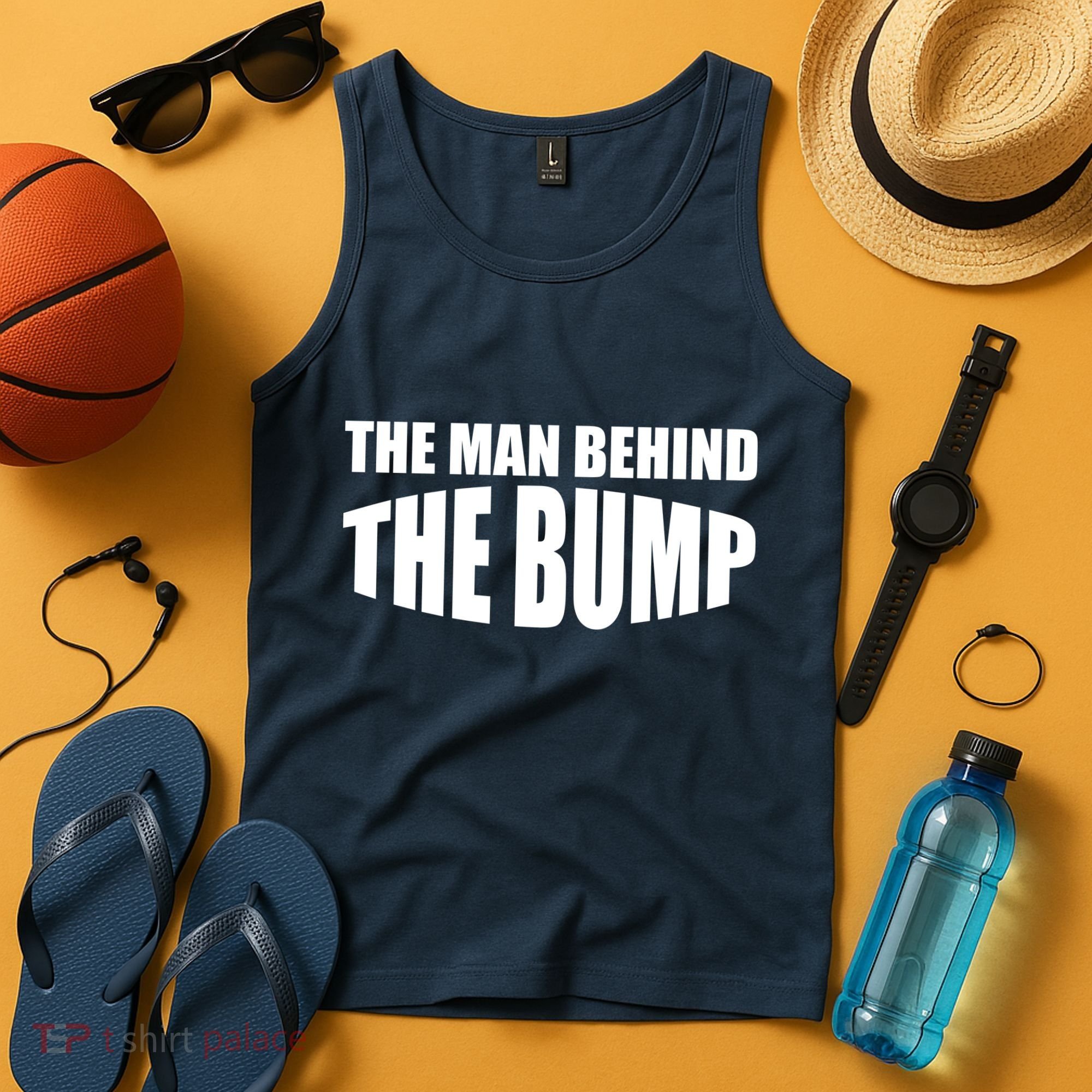The Man Behind the Bump Pregnant Wife Daddy Tank Top