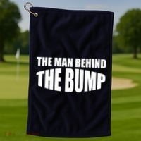 The Man Behind the Bump Pregnant Wife Daddy Golf Towel thumb 1