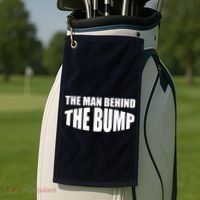 The Man Behind the Bump Pregnant Wife Daddy Golf Towel thumb 2