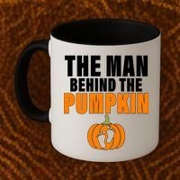 The Man Behind The Pumpkin Coffee Mug thumb 2