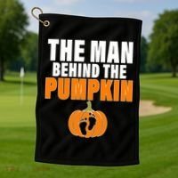 The Man Behind The Pumpkin Golf Towel thumb 1
