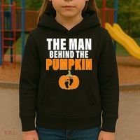 The Man Behind The Pumpkin Kids Hoodie thumb 3