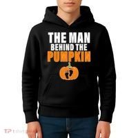 The Man Behind The Pumpkin Kids Hoodie thumb 4