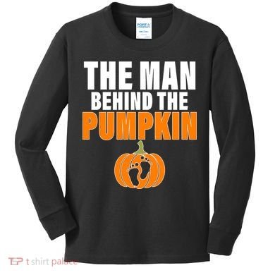 The Man Behind The Pumpkin Kids Long Sleeve Shirt