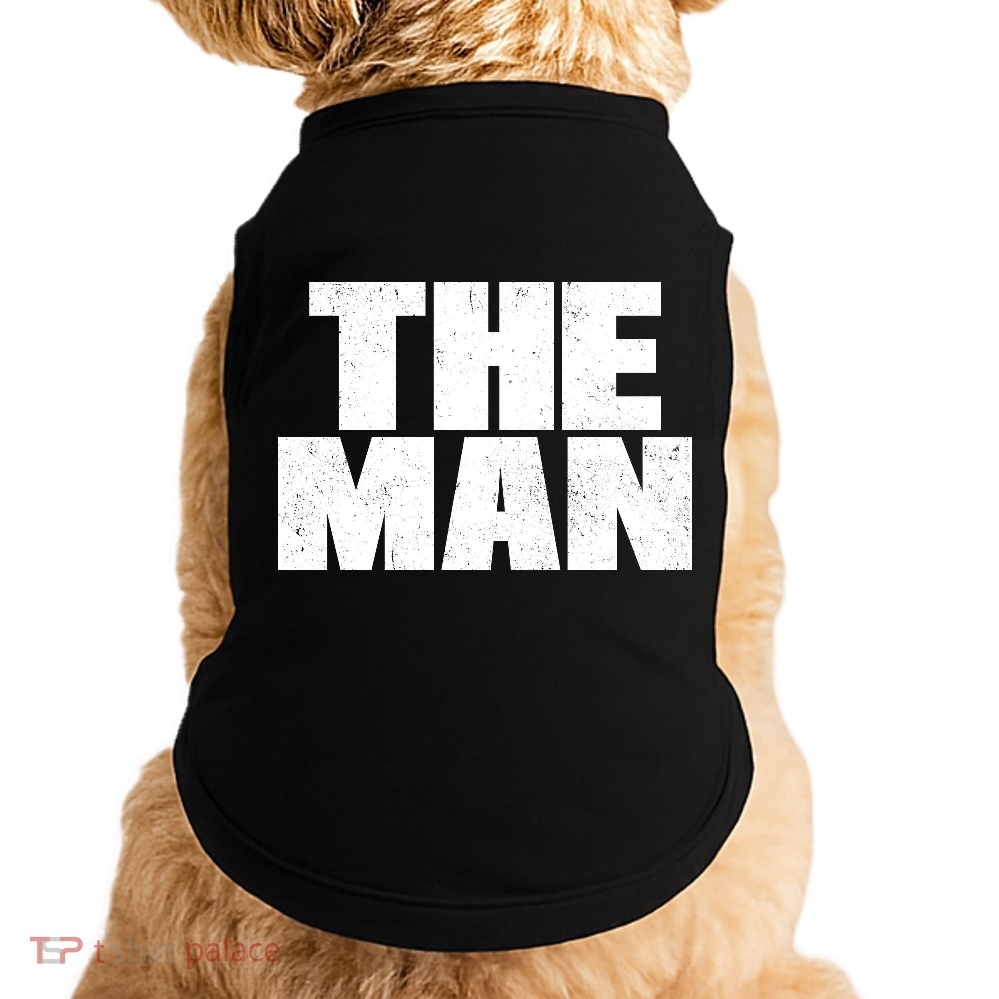 The Man Distressed Logo Doggie Tank
