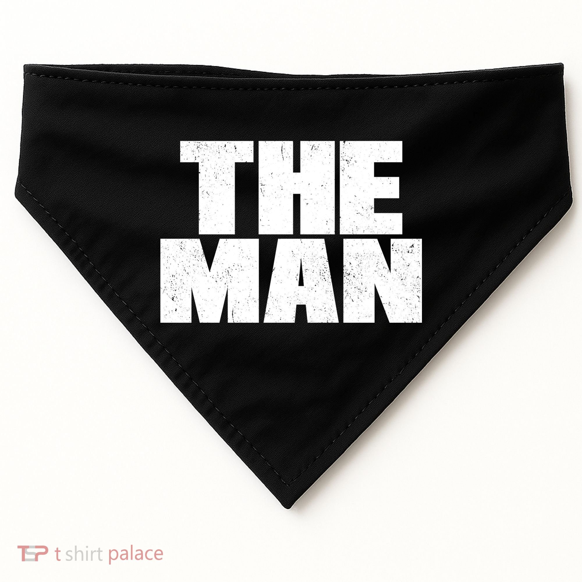 The Man Distressed Logo USA-Made Doggie Bandana