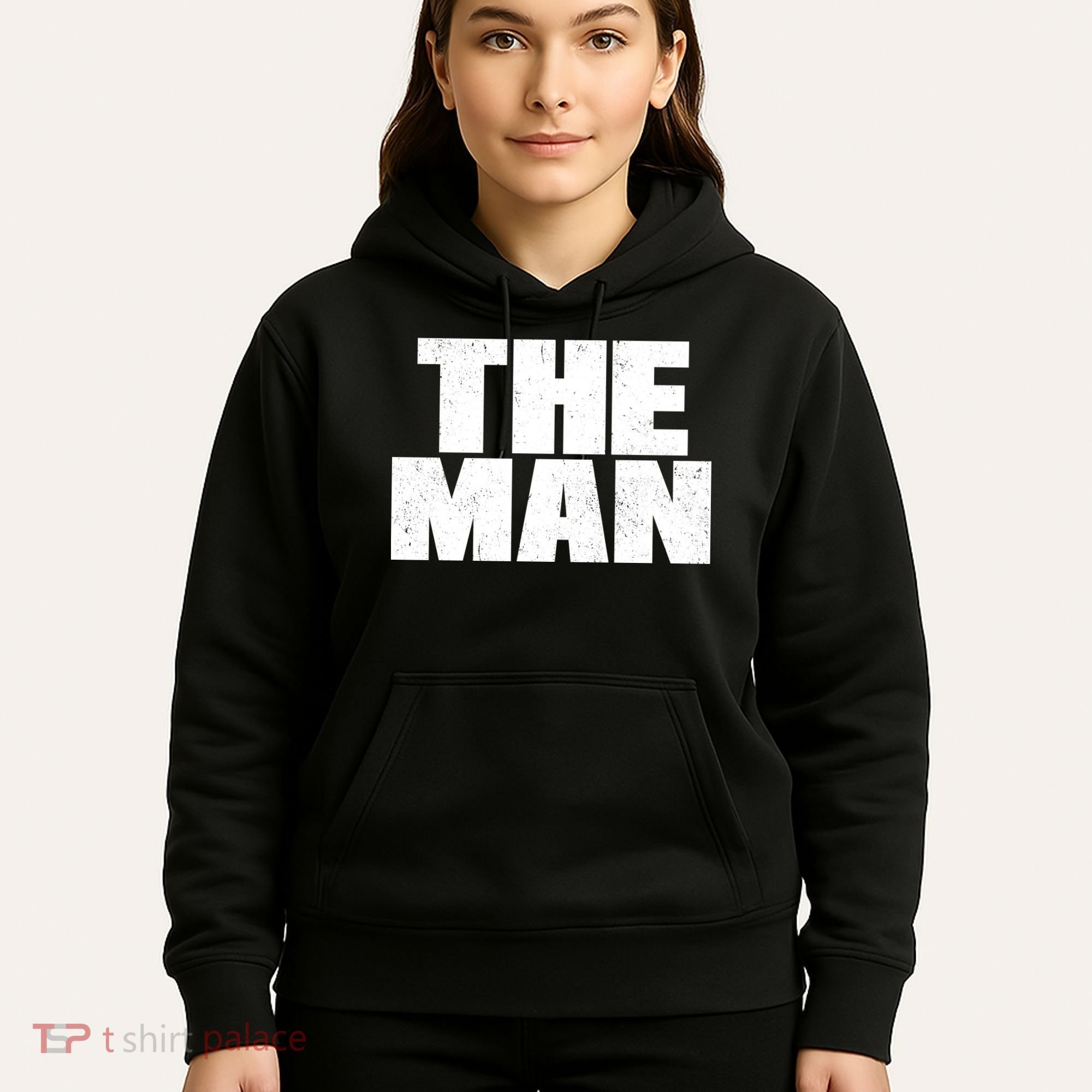 The Man Distressed Logo Hoodie