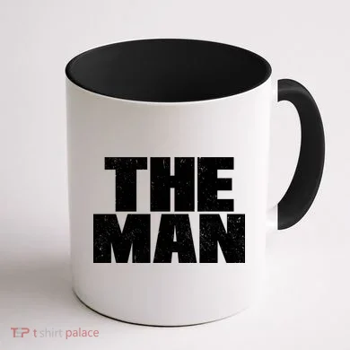 The Man Distressed Logo Coffee Mug back