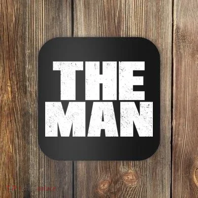 The Man Distressed Logo Coaster