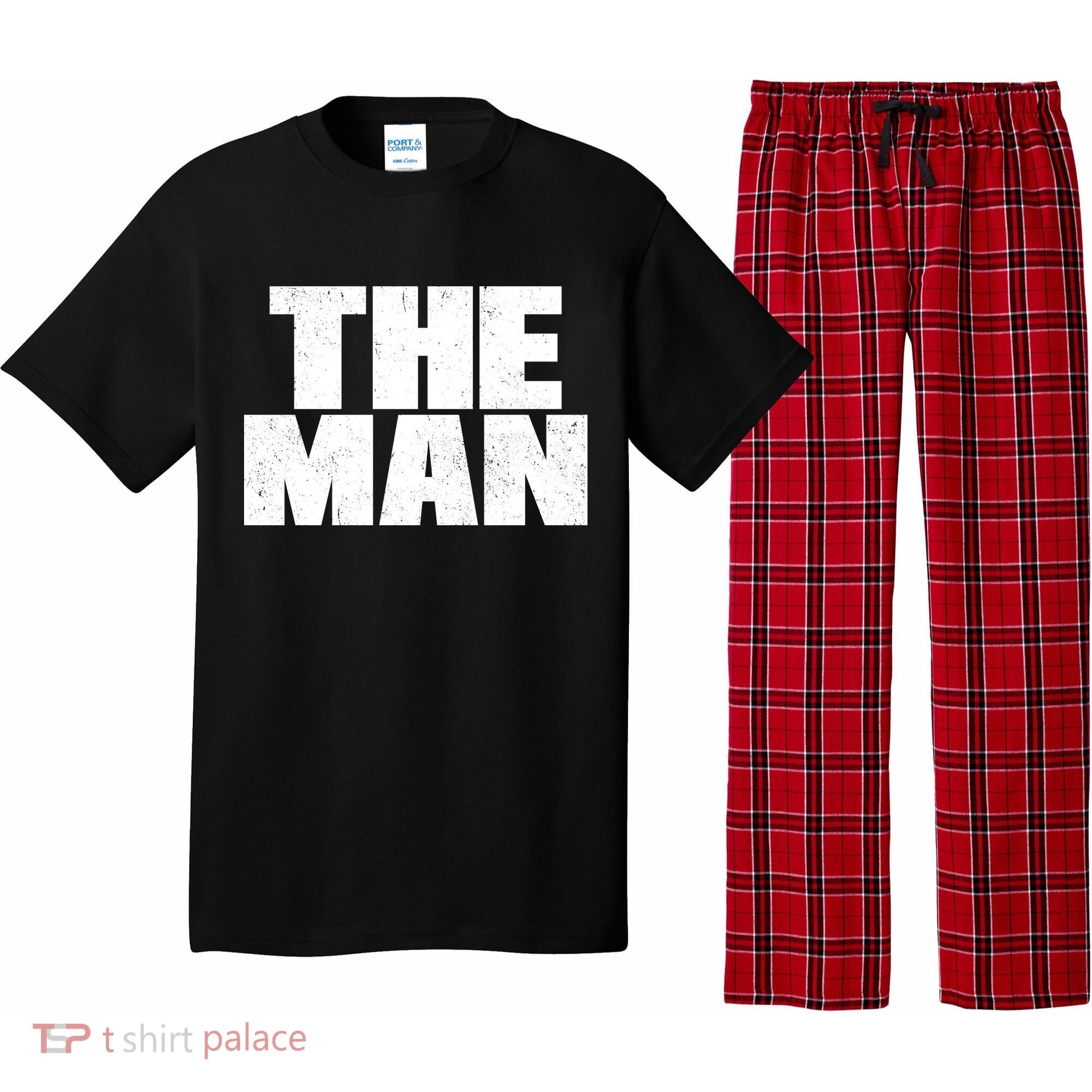 The Man Distressed Logo Pajama Set