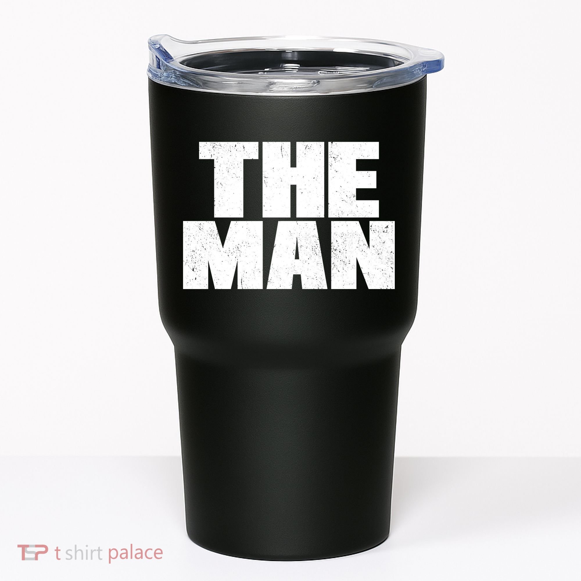 The Man Distressed Logo Tumbler
