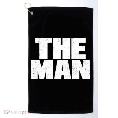 The Man Distressed Logo Golf Towel