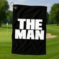 The Man Distressed Logo Golf Towel thumb 1