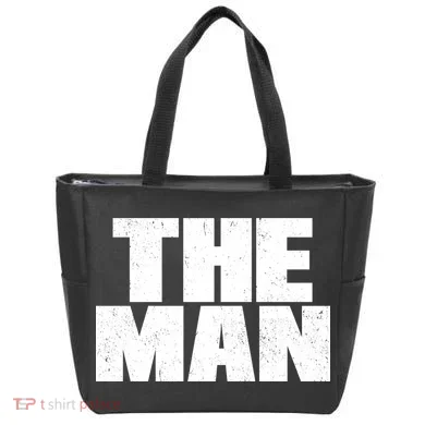The Man Distressed Logo Tote Bag
